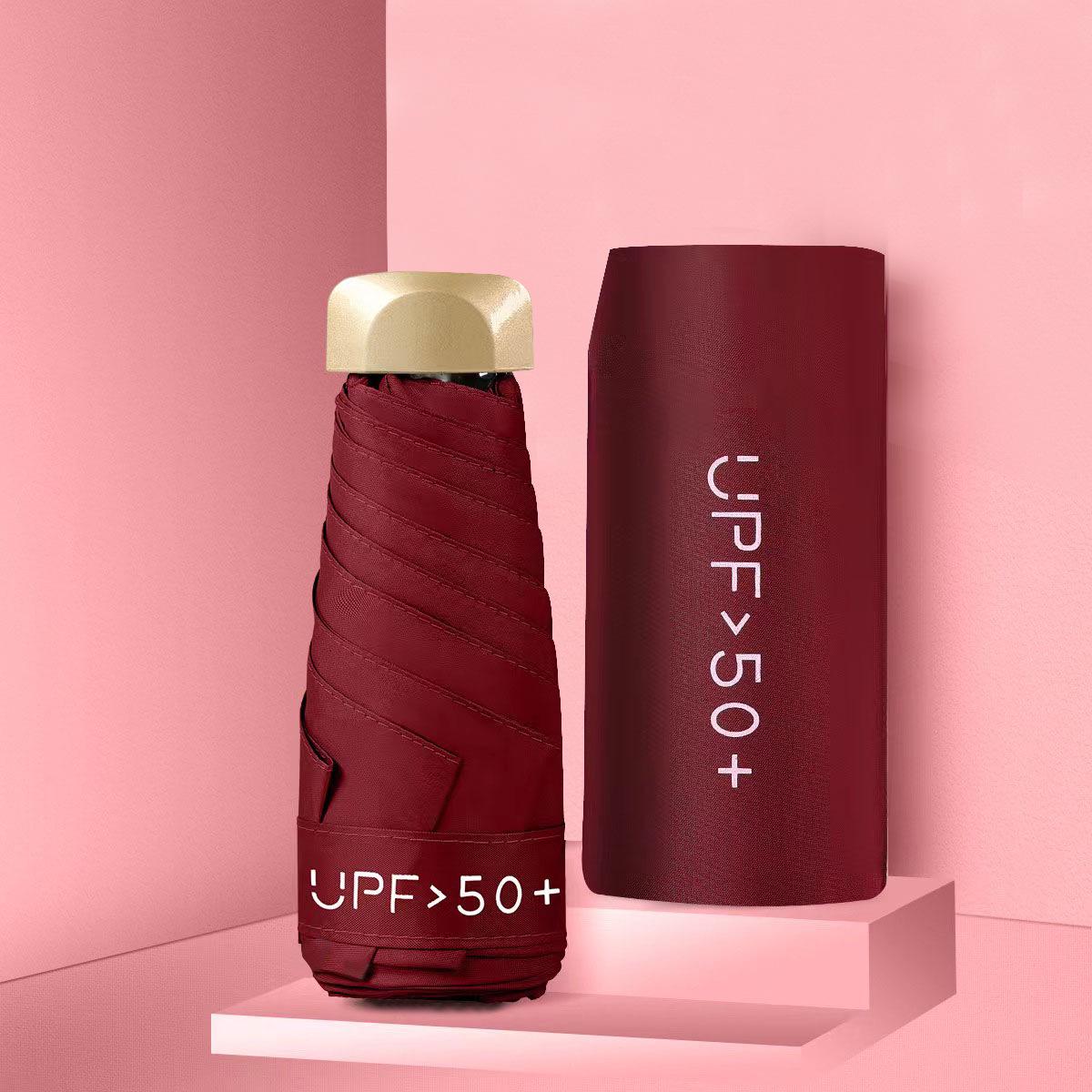 

Мини черный карманный зонт с защитой от УФ-лучей: Защита от солнца и дождя, Суперлегкий зонт