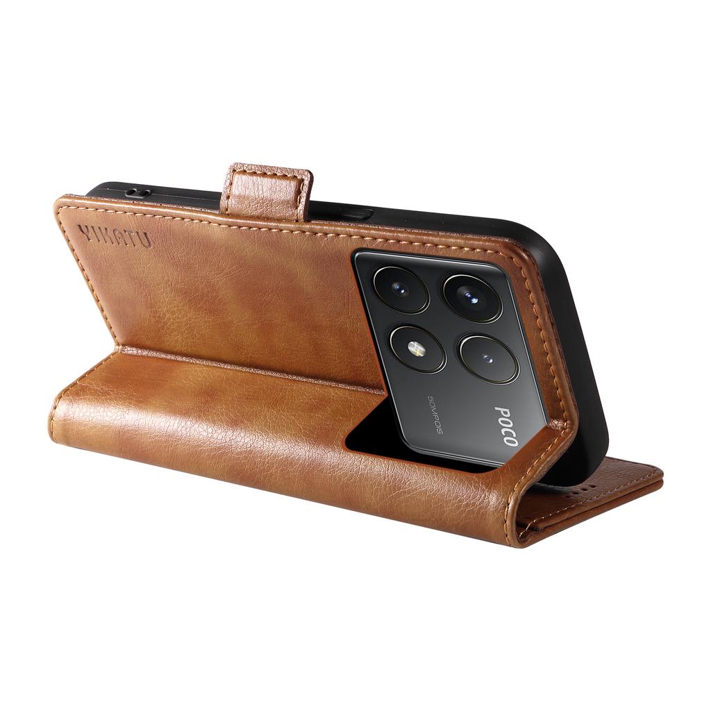 YIKATU YK-007 For Xiaomi Poco F6 Pro 5G/Redmi K70 5G/K70 Pro 5G Leather Case Phone Wallet Cover