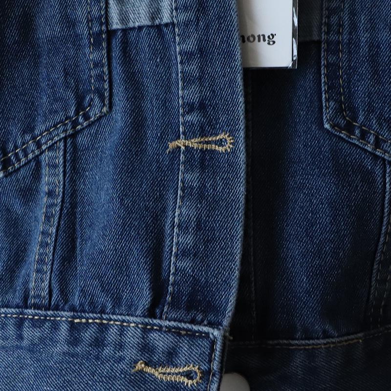 Bi Zheng 2025 Spring Korean-Style Age-Reducing Loose Denim Vest for Women