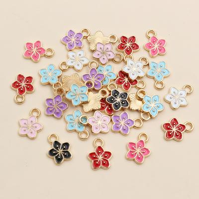 50Pcs Enamel Butterfly Flowers Star Heart Small Charms Pendants DIY Jewelry Making Accessories Craft Bracelet Necklaces Earring
