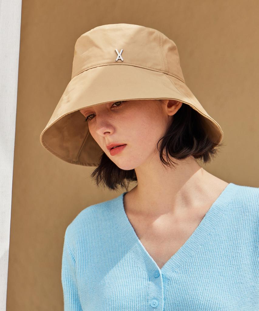 Bajal Va Studded Solar Shield Bucket Hat Beige