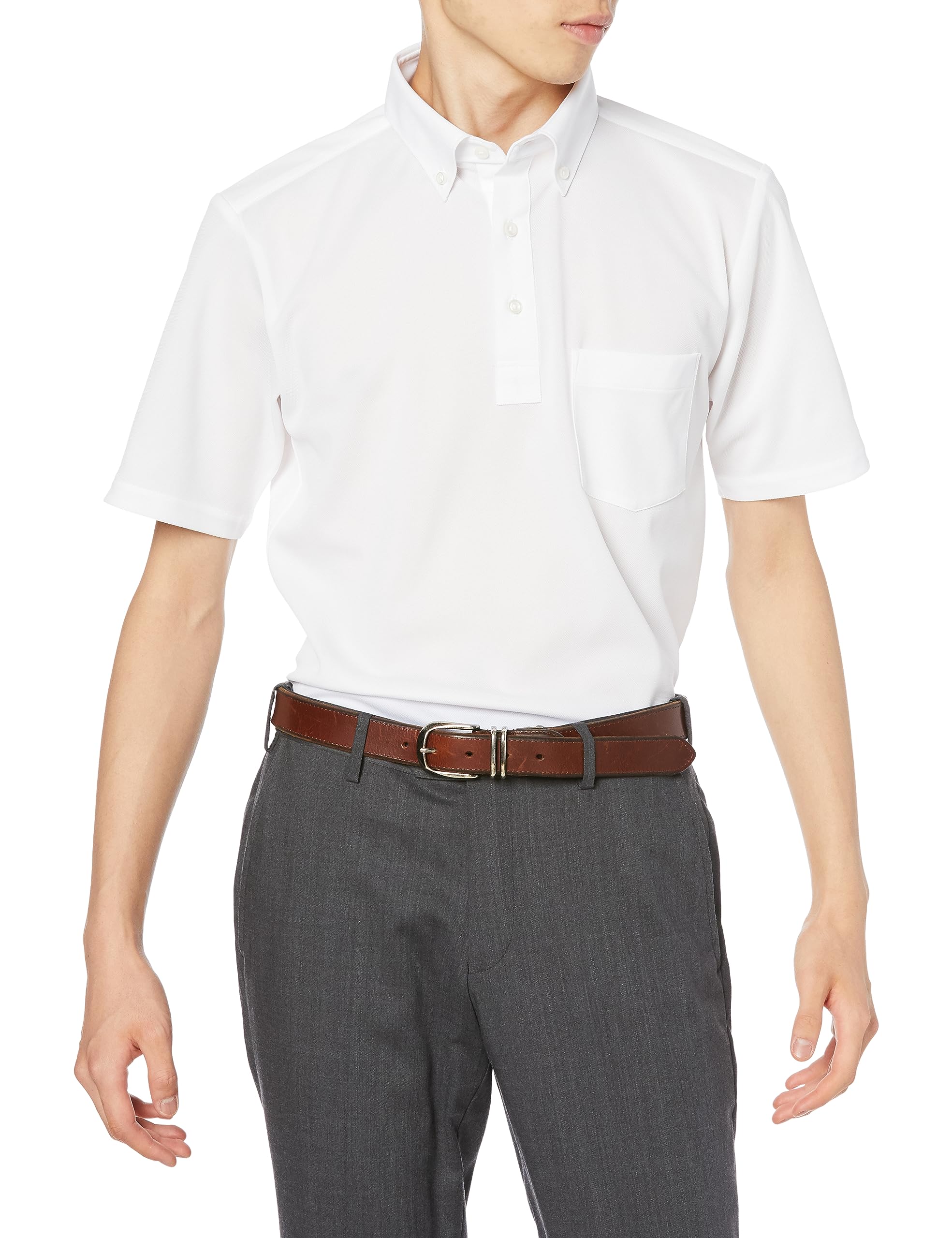 

Smart Biz Premium Knit Polo White Men s Shirt, Pique, Wrinkle-Resistant, No-Iron, белый