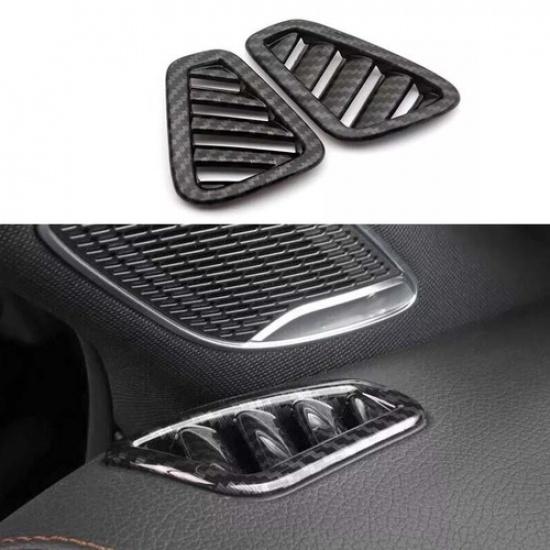 For Benz A-Class CLA Covrs Trim Dashboard Side Outlet Vent -22 Carbon Fiber