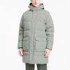 Puma Classics Long Down Kapuzenjacke Mittellang Warme Daunenjacke Herren Oberbekleidung Grau-Grün 599309-49