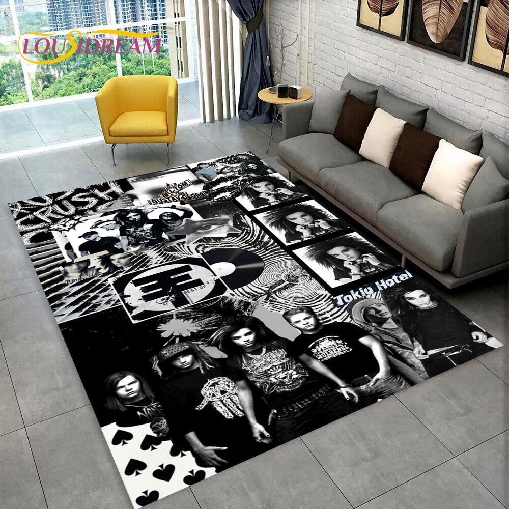 Tokio Hotel Rock Band Bill Kaulitz Carpet Rug for Home Living Room Bedroom Sofa Doormat  Decor,kids Area Rug Non-slip Floor Mat