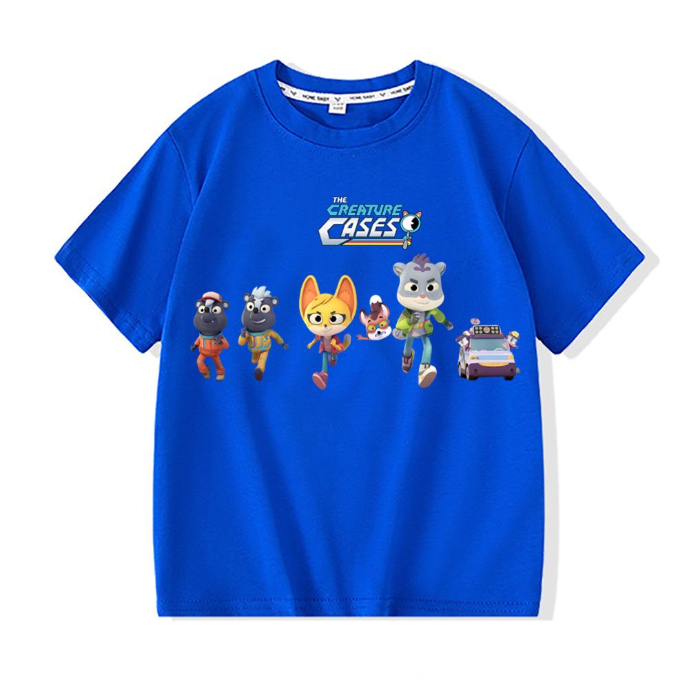 Kawaii 100%Cotton T-shirts the Creature Cases High Quality Short Sleeve BoysGirls Children T Shirt Graphic Printing Camisetas Anime T-shirt