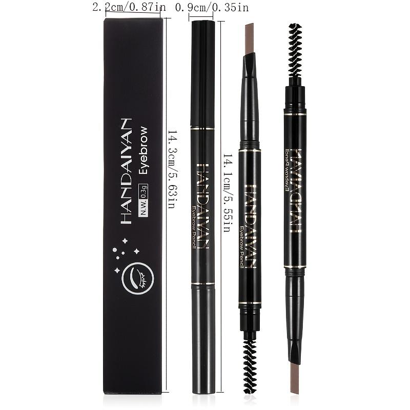 Femfarget dobbelthodet børste automatisk roterende øyenbrynsblyant Vanntett øyenbrynsblyant flekker ikke ut trekantet øyenbrynsblyant