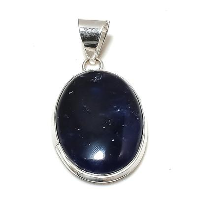 Natural Sodalite Gemstone Handmade 925 Sterling Silver Pendant 1.97" g8F67