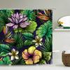 Flowers Pattern Shower Curtains Waterproof Polyester Bath Screen Curtain For Home Decoration Bathroom Printed Shower Curtain