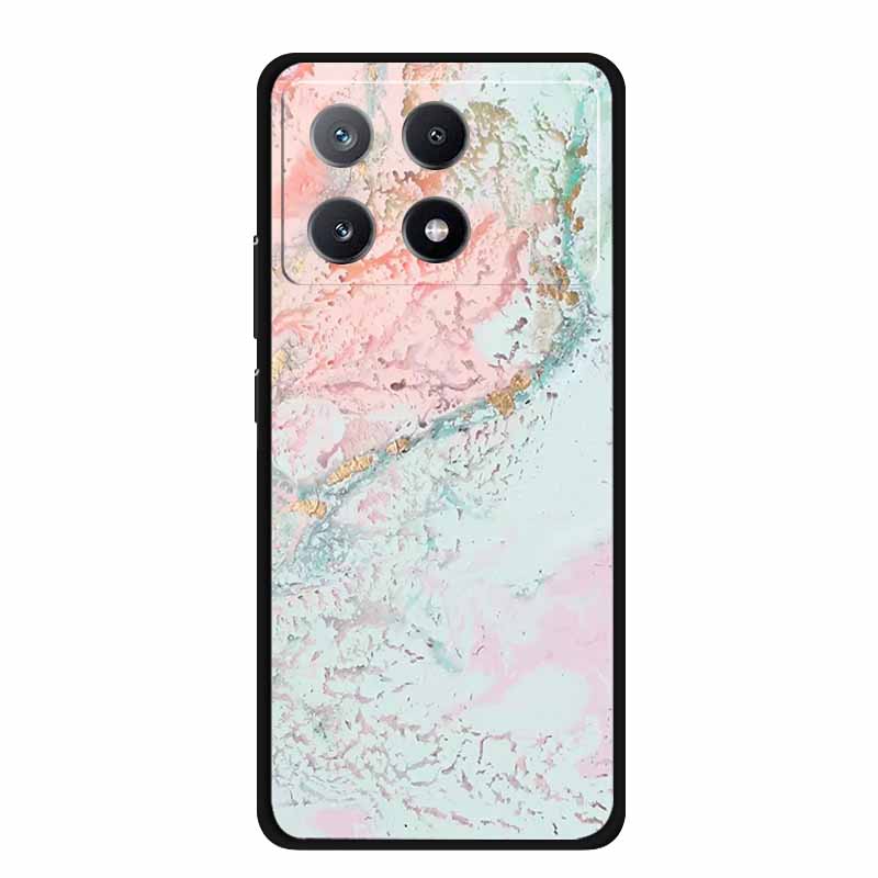 Marble Pattern Phone Case for Poco X6 Pro Clear Edge Cover Funda for Xiaomi Poco X 6 Pro Soft Transparent Coque Color Back Shell