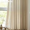 1PC NAPEARL Cream Style Semi Blackout Curtains Japanese Imitation Linen Thick Curtains for Bedroom Living Room Balcony Window for Home Decor