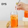 Glass Reusable Straw Colorful Butterfly Design Glass Straw Heat-Resistant Transparent Borosilicate Straws