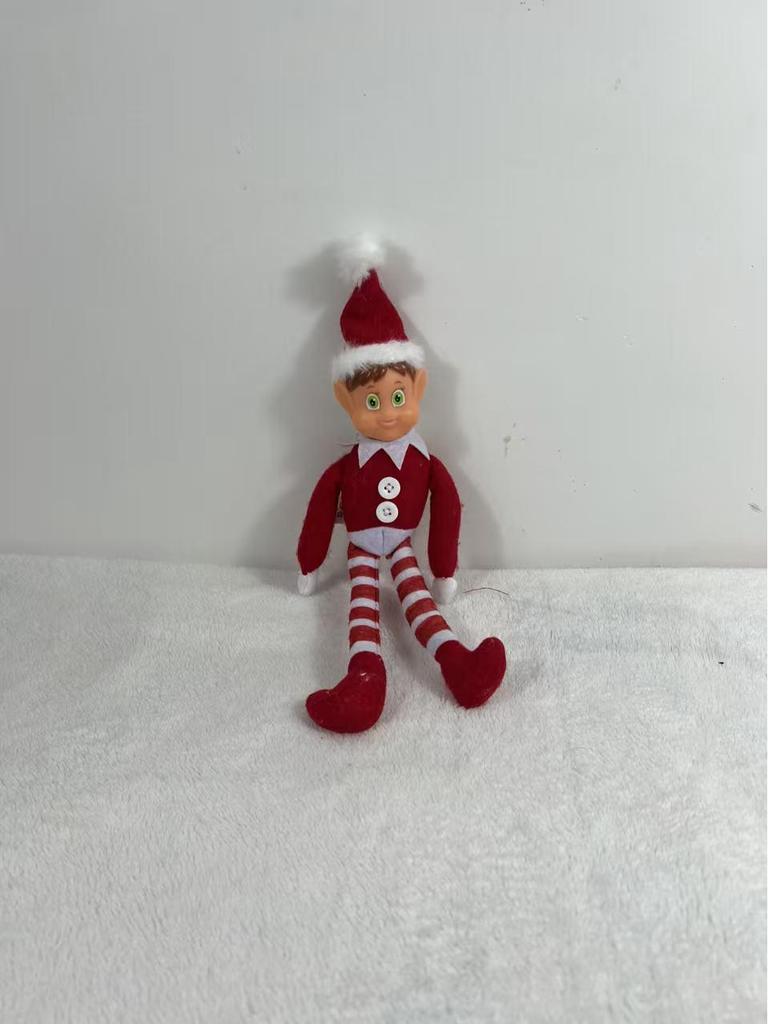 Christmas Elf Silicone Doll Ornament - Festive Atmosphere Bookshelf Decoration