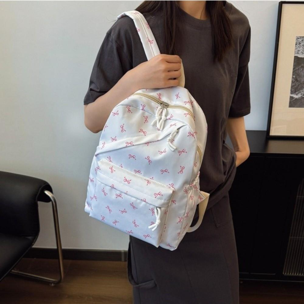 Lightweight Bow Backpack Adjustable Straps Teenagers Shoulder Bag Junior High School