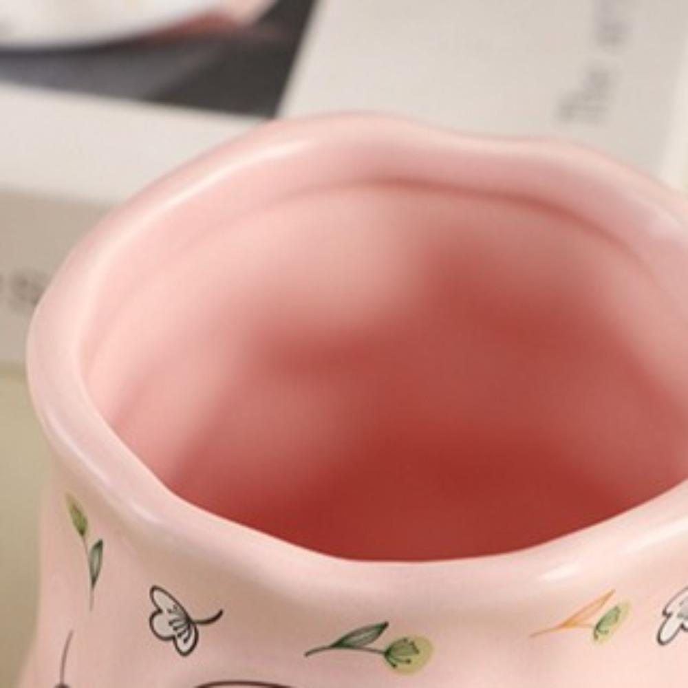 Handmade Ceramic Coffee Mug Light Luxury Breakfast Cup Exquisite Milk Cup  Home Office Use