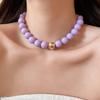 Colorful Summer Acrylic Bead Necklace – Simple, Fashionable, High-End Clavicle Jewelry