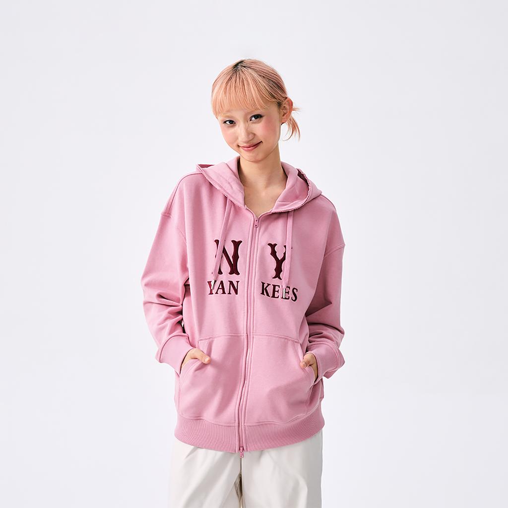 New MLB New York Yankees Basic Collection SS25 Sweatshirt Unisex Pink 3ATRB0551-50PKP