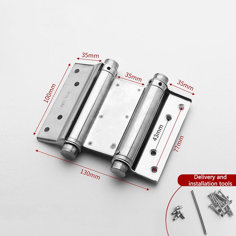 Edelstahl Freie Türscharniere Mit Innen- und Außen Doppelt Öffnend Automatischer Türschließer Verdickte Feder Leise Scharniere