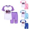 Kpop Demon Hunters Kids Summer Cotton Short Sleeve Shorts Set For Children