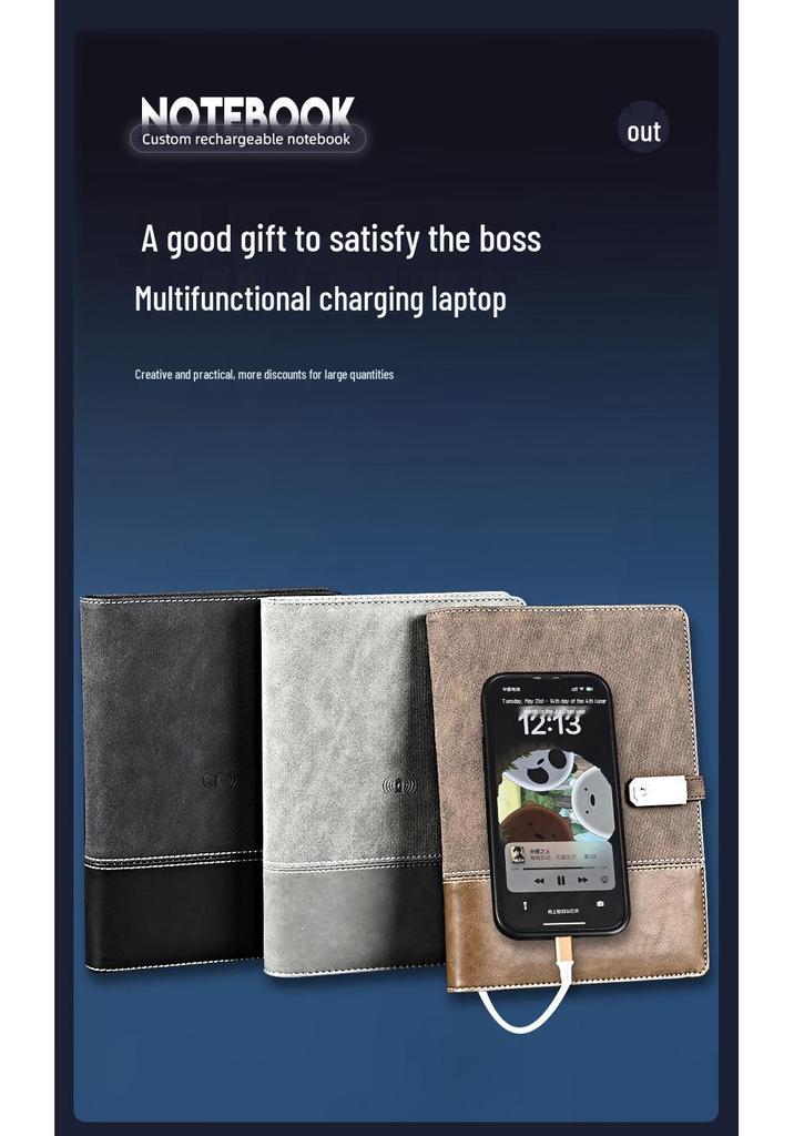 Multifunctional Business Notebook with USB and Gift Box