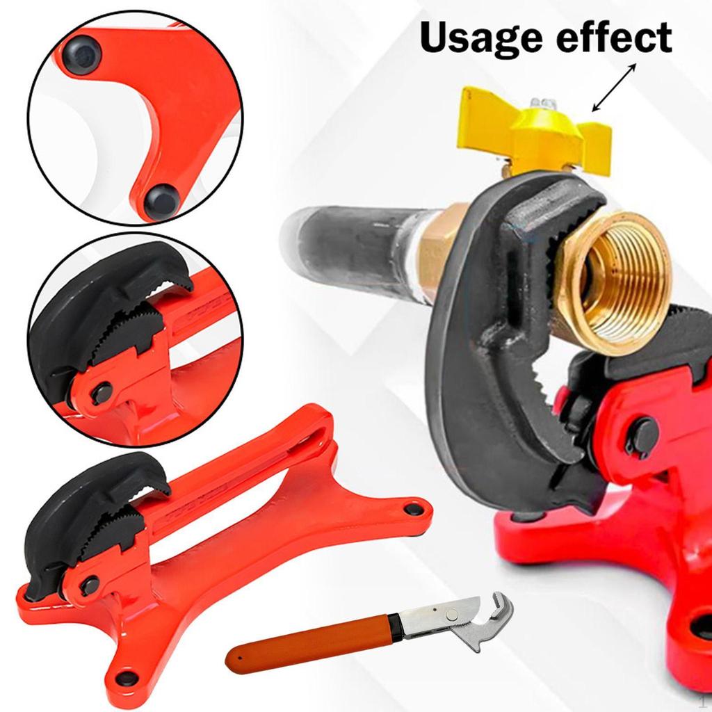 Tragbare Rohrspannzange Klemmbacke Sanitärwerkzeug Schraubenschlüssel für Installation Befestigung