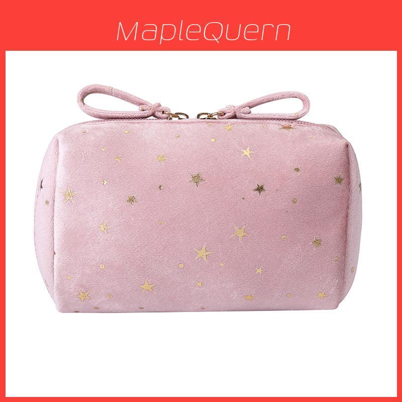 Luxurious Flannel Starry Clutch Makeup Bag For Travel And Cosmetic Storage