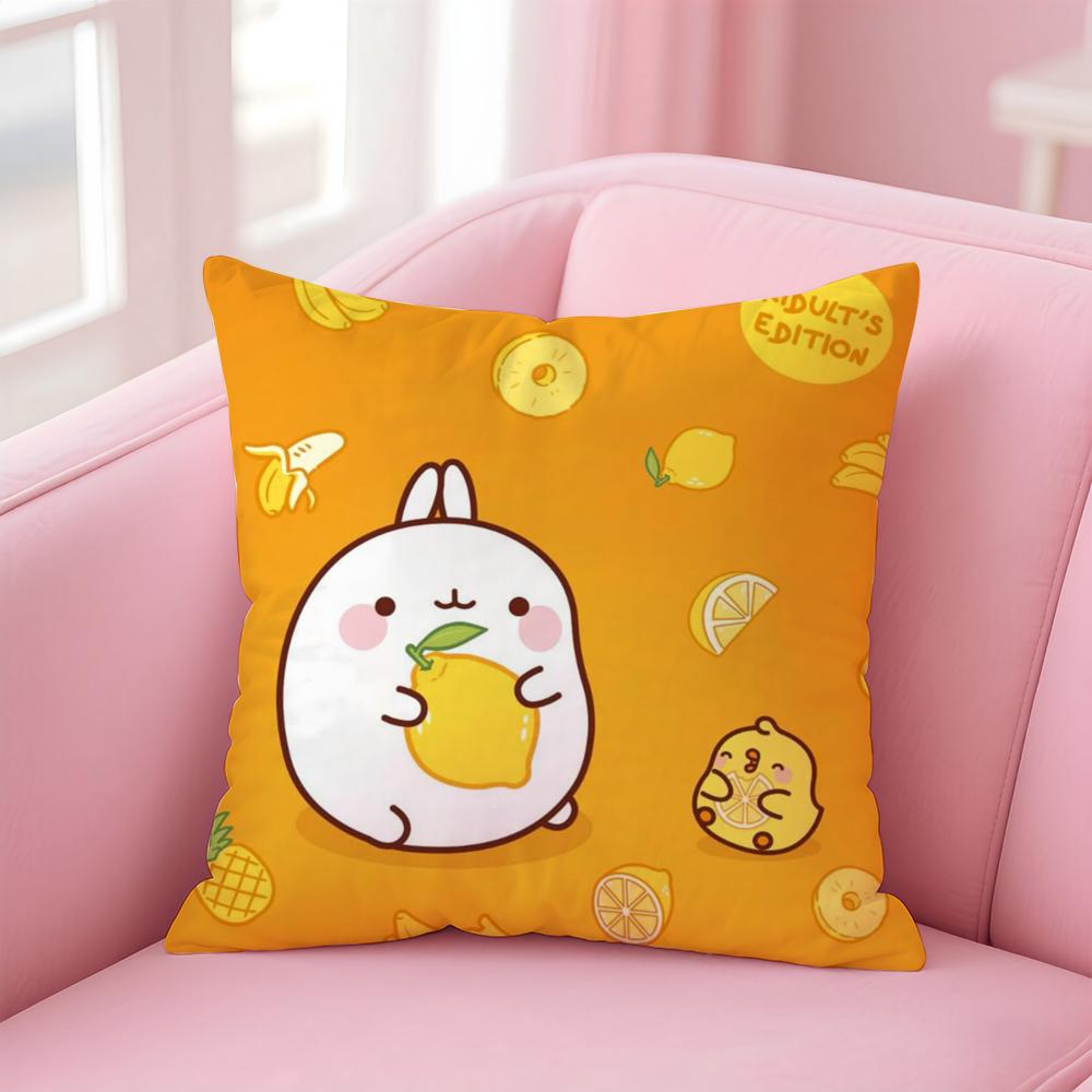 Милая наволочка M-MolangS Удобная двусторонняя наволочка Идеально подходит для автомобиля, дивана, спальни и не только 12x12Inch