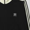 adidas Originals Waffle Striped Casual Long Sleeve Retro Sports Stand Collar Jacket Unisex Jacket Black JW0110