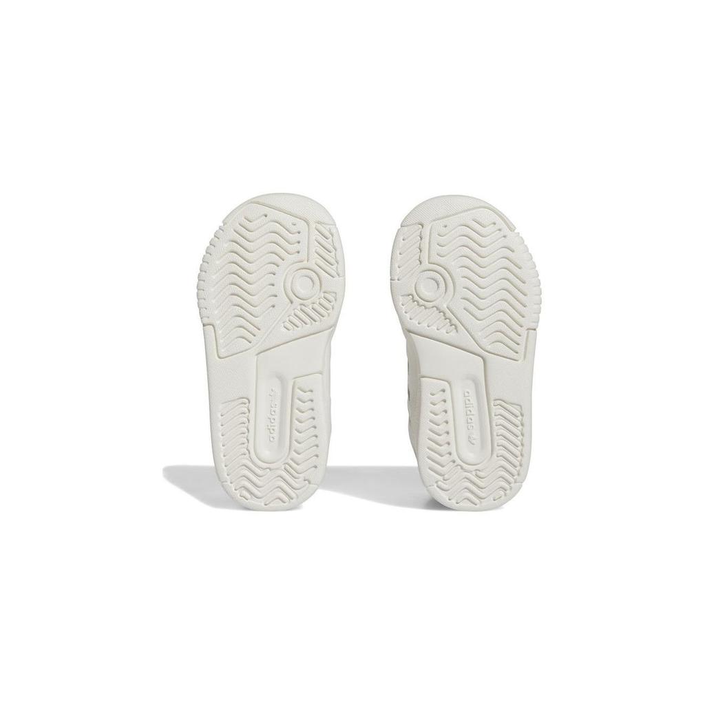 Adidas Drop Step EL J Durable Mid-Top Walking Shoes Baby Shoes White Brown IG1482