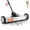 22.7 Kg Rolling Magnetic Sweeper with Wheels, Push-Type Magnetic Pick Up Sweeper