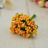 12Pcs/lot Artificial Flowers Stamen Handmade Cheap Wedding Decor Diy Wreath Needlework Gift Box Scrapbook Fake Flowers Ornaments
