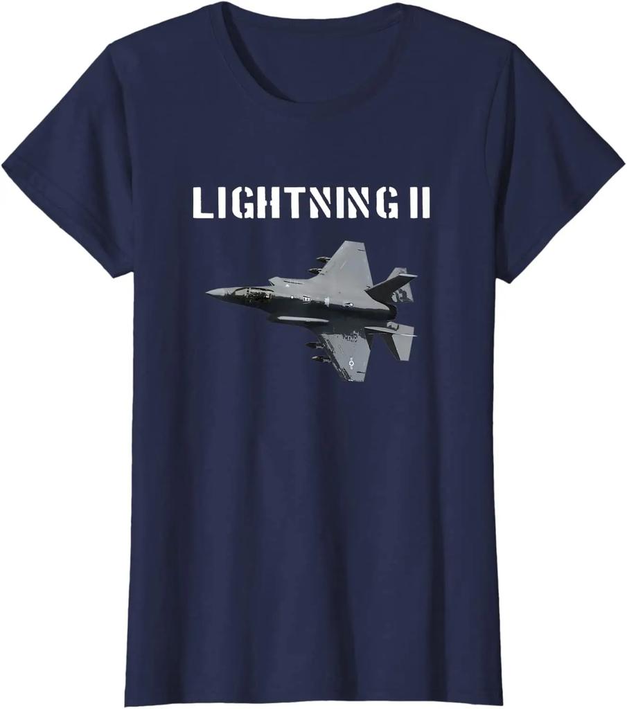 T-shirt da uomo F35 Lightning II dell'Aeronautica Militare USA Estiva Cotone Girocollo Manica Corta Nuova S3XL