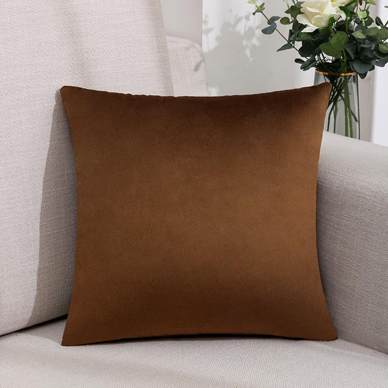 New Solid Color Nordic Velvet Pillow Sofa Office Living Room Simple Plush Cushion Bedroom Bedside Pillow