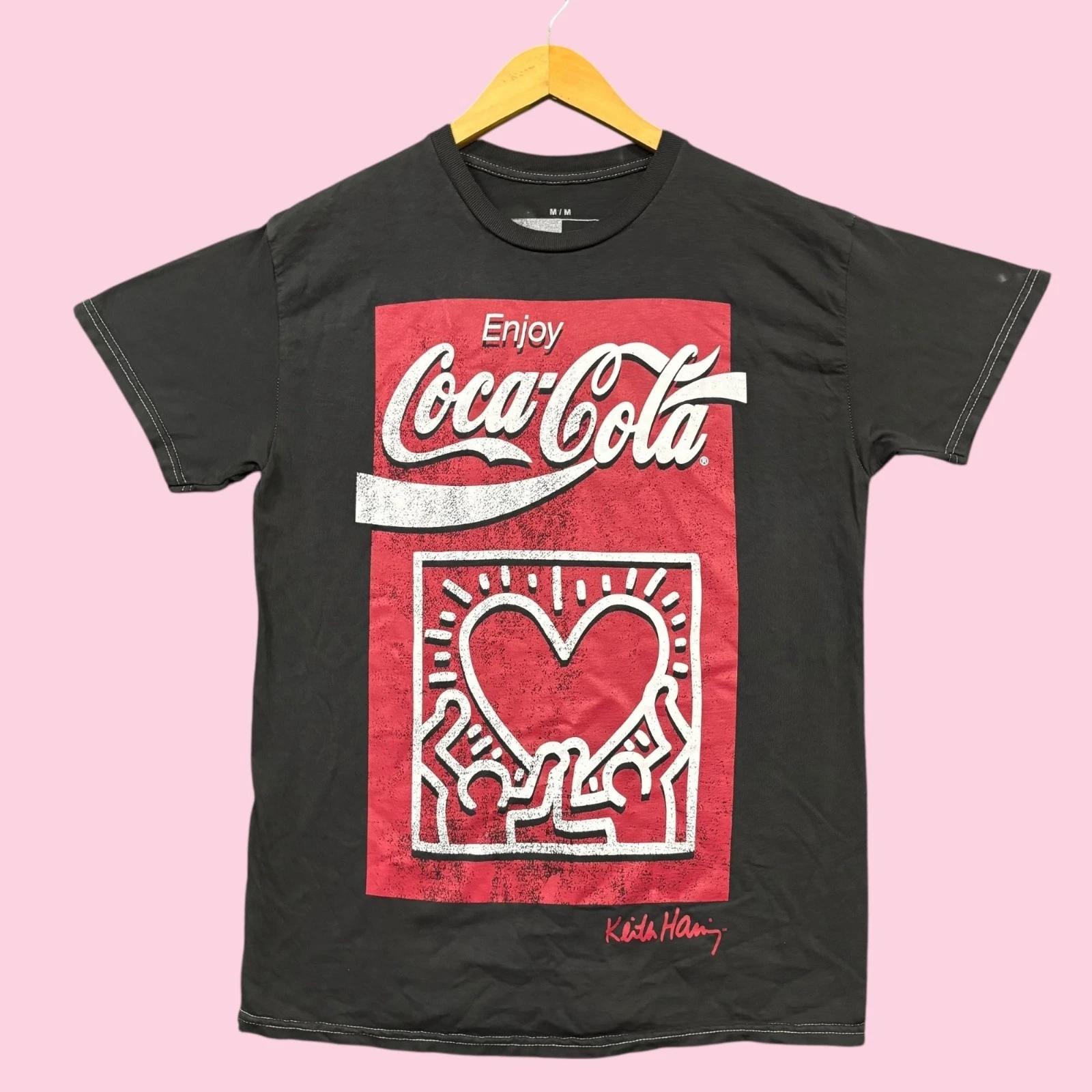 Enjoy Coca-Cola x Keith Haring Pop Art Heart Tee M 2XL