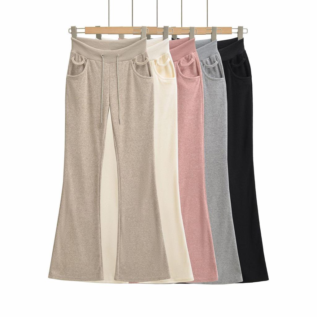 2026 Women's Chic Waist-Cinching Diamond Hooded Cardigan & Micro-Flare Pants Set