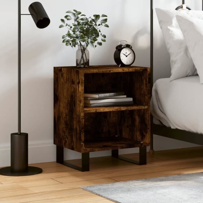 VidaXL Bedside Table Smoked Oak 40x30x50 Cm Engineered Wood 826806