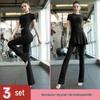 Women's Morning Run Yoga Set: Hip-Covering Skirt & Slimming Flared Pants