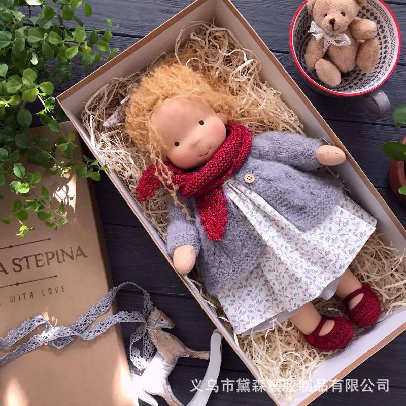 Cotton Body Waldorf Doll Doll Artist Handmade Mini Dress-up Doll DIY Waldorf Doll