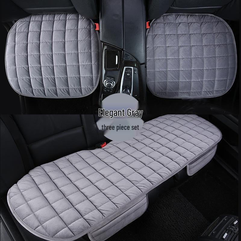 Plush Winter Car Seat Cushion Set: Thickened Wool for Warmth