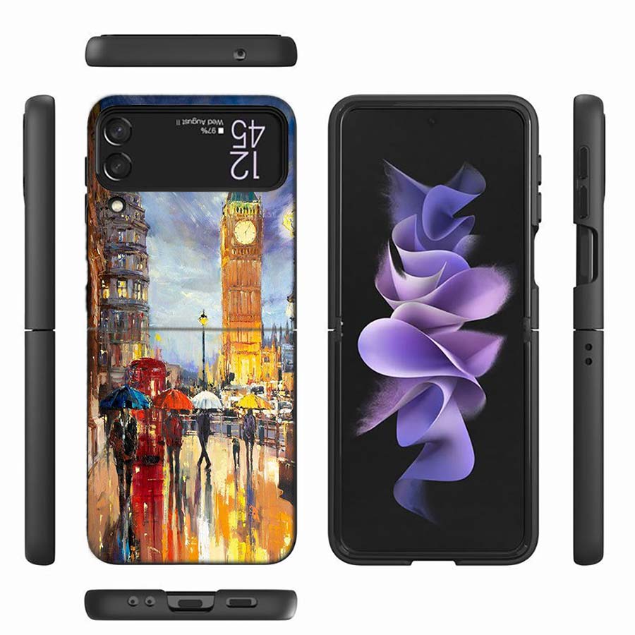 

Художник Лондон Картина Масляная Картина Чехол для Телефона Для Samsung Z Flip 6 7 5G Z Flip 5 Galaxy Z Flip 3 4 5G ZFlip Ударопрочный Жесткий Чехол Galaxy Z Flip 4 5G