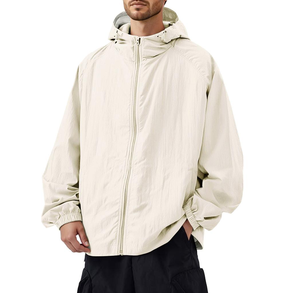 Men's Outdoor Casual Loose Sun Protective Clothing Punch Jacket Coat