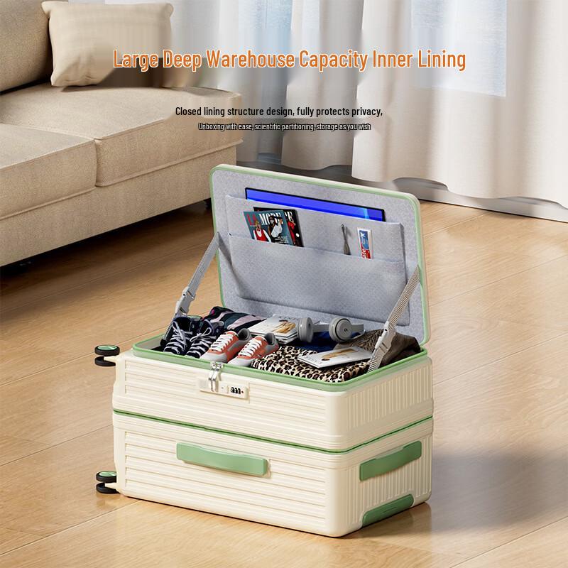 JOURHEY SHI Расширяемый дорожный чемодан большой вместимости 24 inch