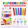 12 Colors 3D Bubble Popcorn Drawing Pen for Kids, Magic Puffy Bubble Art Marker Pen 60ml, DIY Graffiti Creative Painting Pen, Children Art Craft Toy