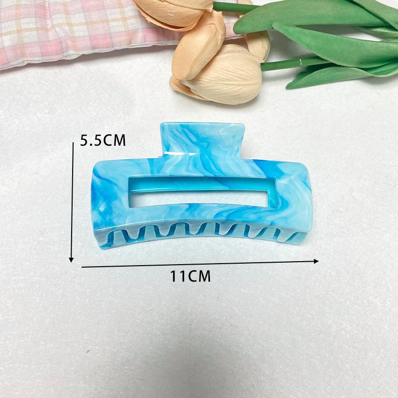 New Hot-Selling Imitation Marble Square Hair Clip Hair Accessory Summer Fashion Updo Back of Head Vacation Shark Clip