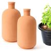 2 Pcs Large Terracotta Plant Watering Globes with Lids, 1.8L Single Capacity Automatic Self Watering Irrigation System
