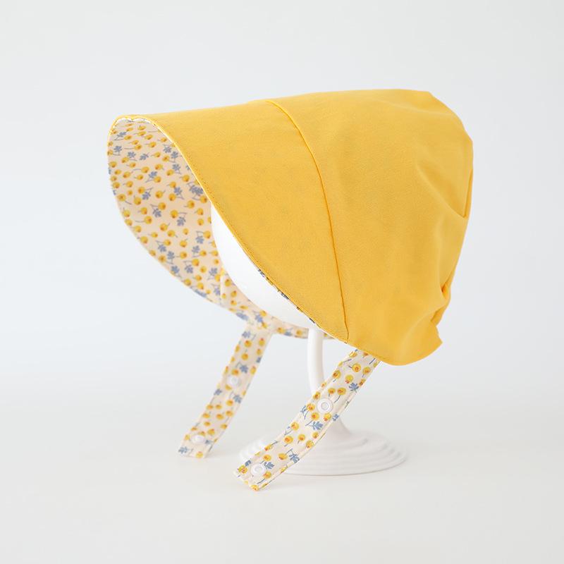 Reversible Floral Baby Sun Hat – Spring/Summer Wide Brim Bucket Hat for Girls