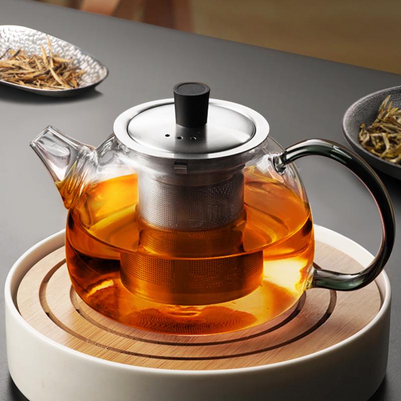 Heat-Resistant Large Capacity Glass Teapot for Home Tea Brewing and Water Boiling