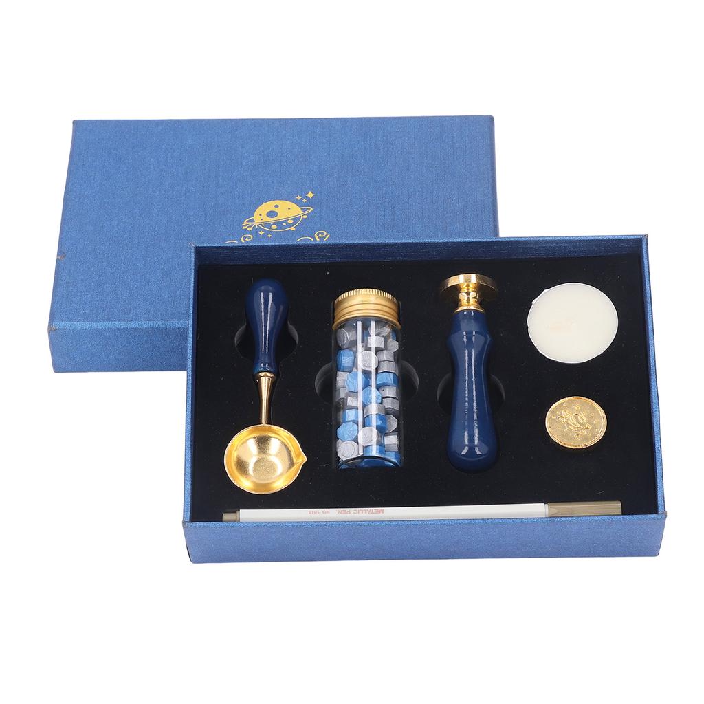 Siegelwachs-Stempel-Set, verträumtes, exquisites Muster, Ersatz-Siegelwachs-Buchstaben-Set mit Wachsperlen