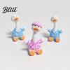 Desktop Decoration 4Pcs Mini Cartoon Duck Figurines, Cute Polka-dot Pajamas Statues, Multi-functional Car Accessory Macaron Animal Ornaments