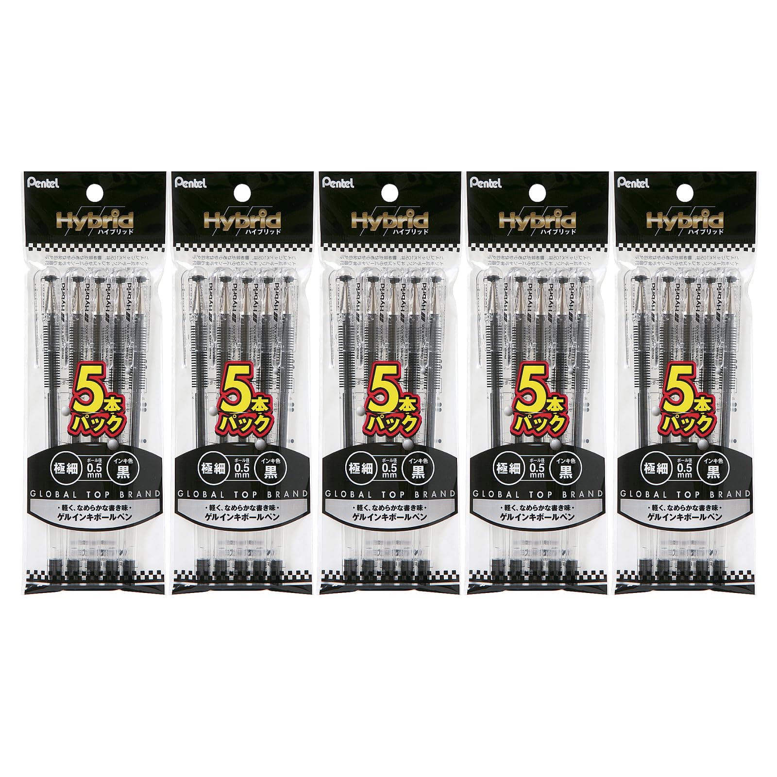

Pentel ballpoint pen hybrid 5 pack 5 pieces XK105GA5(5)